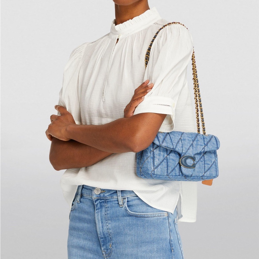 Denim Tabby 20 Coach Quilted Shoulder Bag